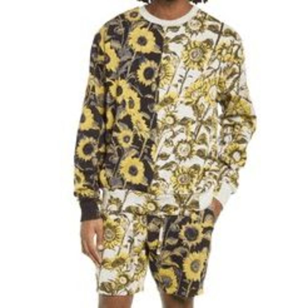 TWENTY NWT Sunflower Hyper Reality Contrast Panel Sweatshirt, Sz Medium, MP $185